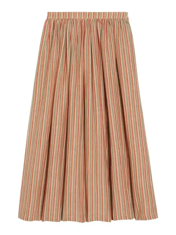 New Jane Seventies'S Stripes Skirt Pink Emb New Jane Seventies'S Stripes Skirt Pink Emb