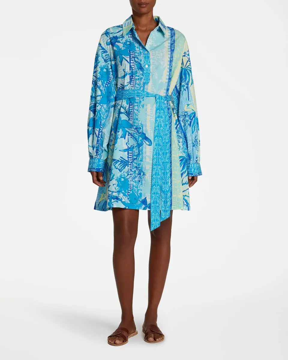 Emporio Sirenuse Odessa Shirt in Blue Blossom | Thumbnail 4