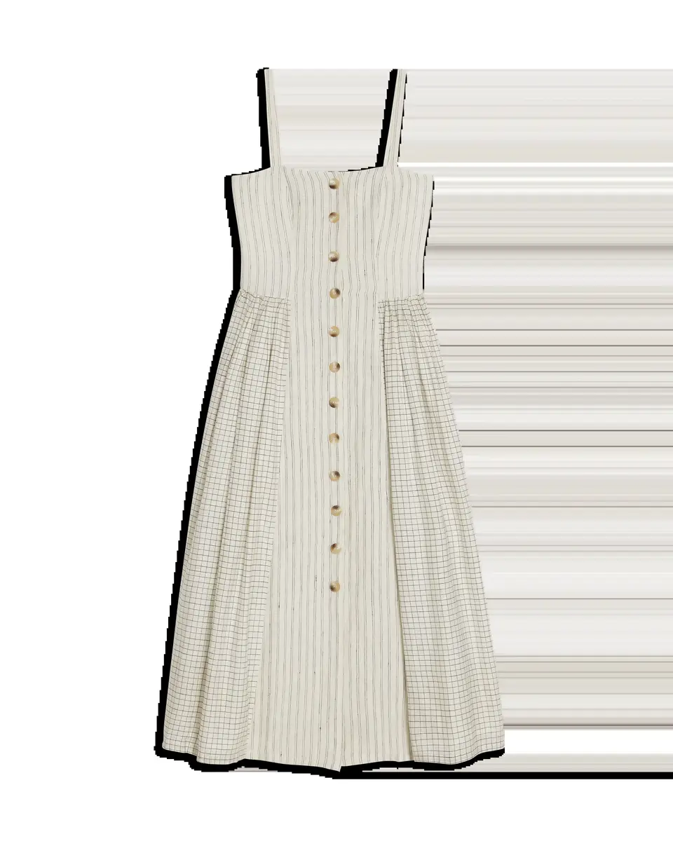 Emporio Sirenuse Sabina Checks & Stripes Dress | Image 1 Emporio Sirenuse Sabina Checks & Stripes Dress | Image 1