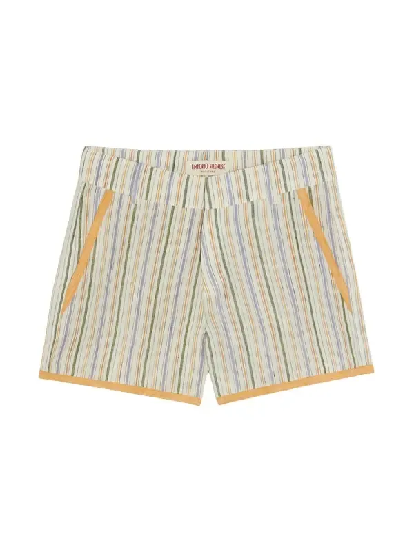 Shorts Summer Stripes Yellow Green Shorts Summer Stripes Yellow Green