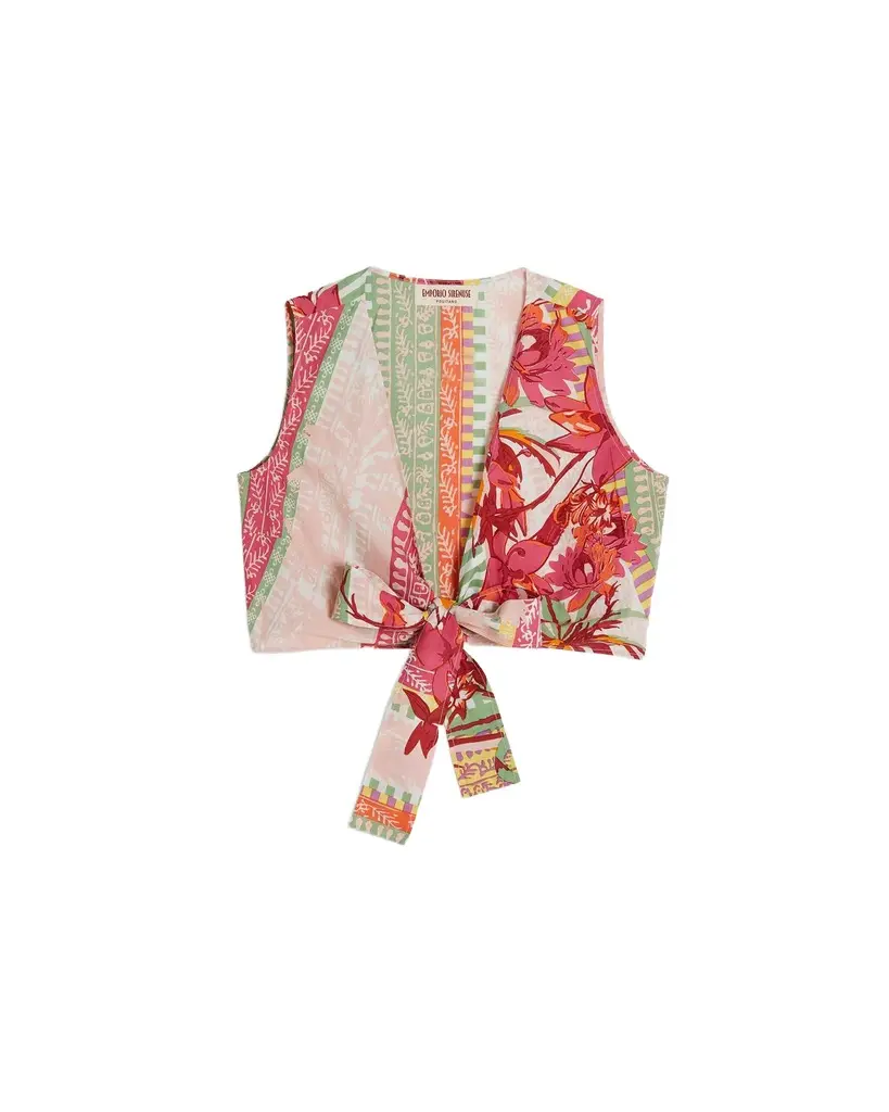 Emporio Sirenuse Sonia Top in Pink Blossom | Image 1 Emporio Sirenuse Sonia Top in Pink Blossom | Image 1