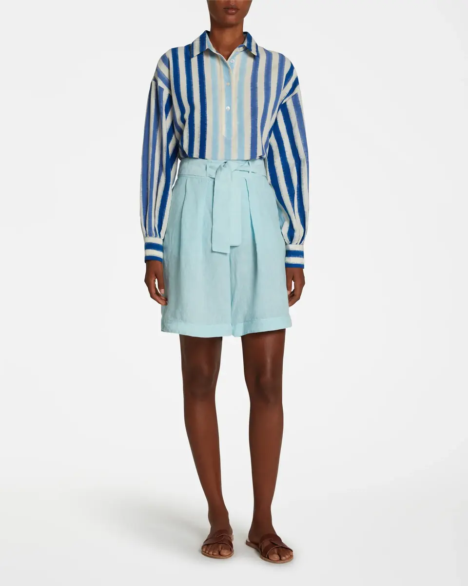Emporio Sirenuse Tessa Shirt in Ikat Stripes | Thumbnail 3 Emporio Sirenuse Tessa Shirt in Ikat Stripes | Thumbnail 3