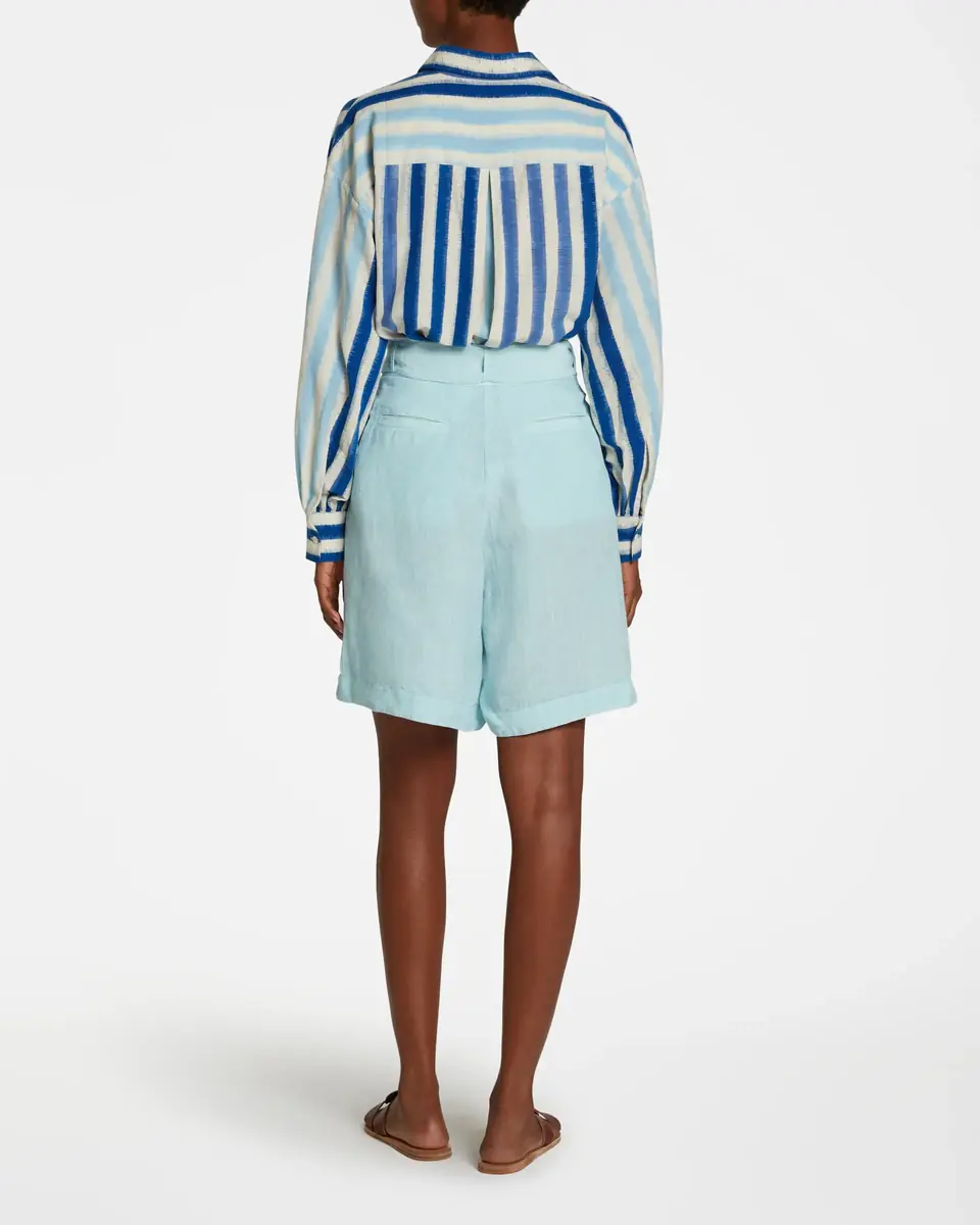 Emporio Sirenuse Tessa Shirt in Ikat Stripes | Thumbnail 4 Emporio Sirenuse Tessa Shirt in Ikat Stripes | Thumbnail 4
