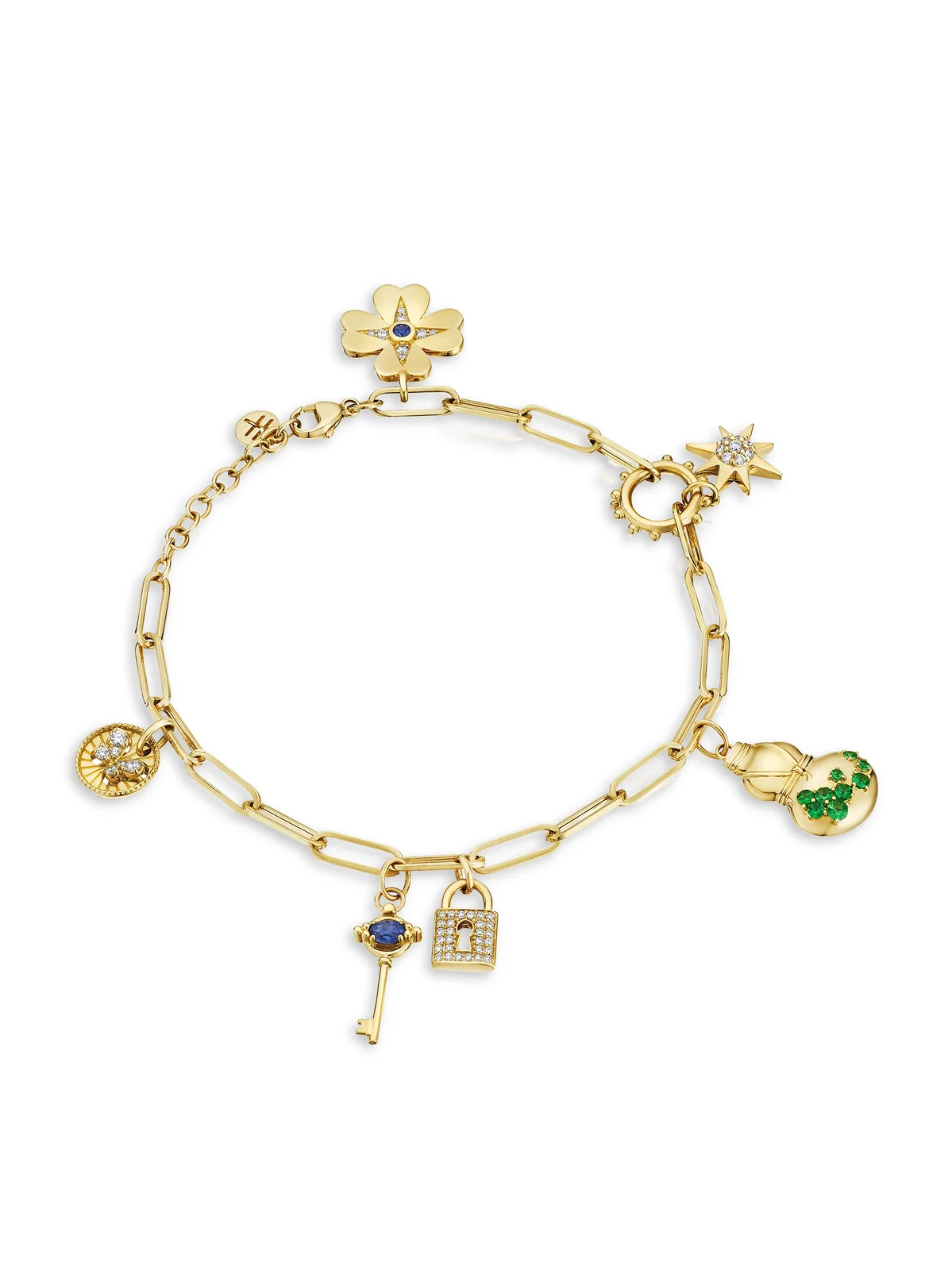 Hueb Women's Penka 18K Yellow Gold & Multi-Gemstone Charm Bracelet