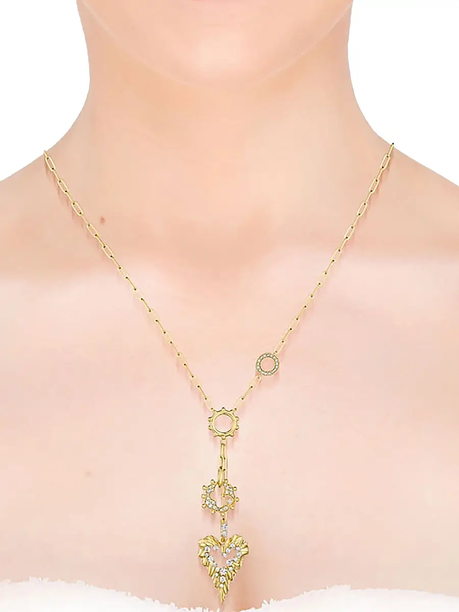 Hueb Women's Penka 18K Yellow Gold & 0.83 TCW Diamond Charm Necklace | Thumbnail 2