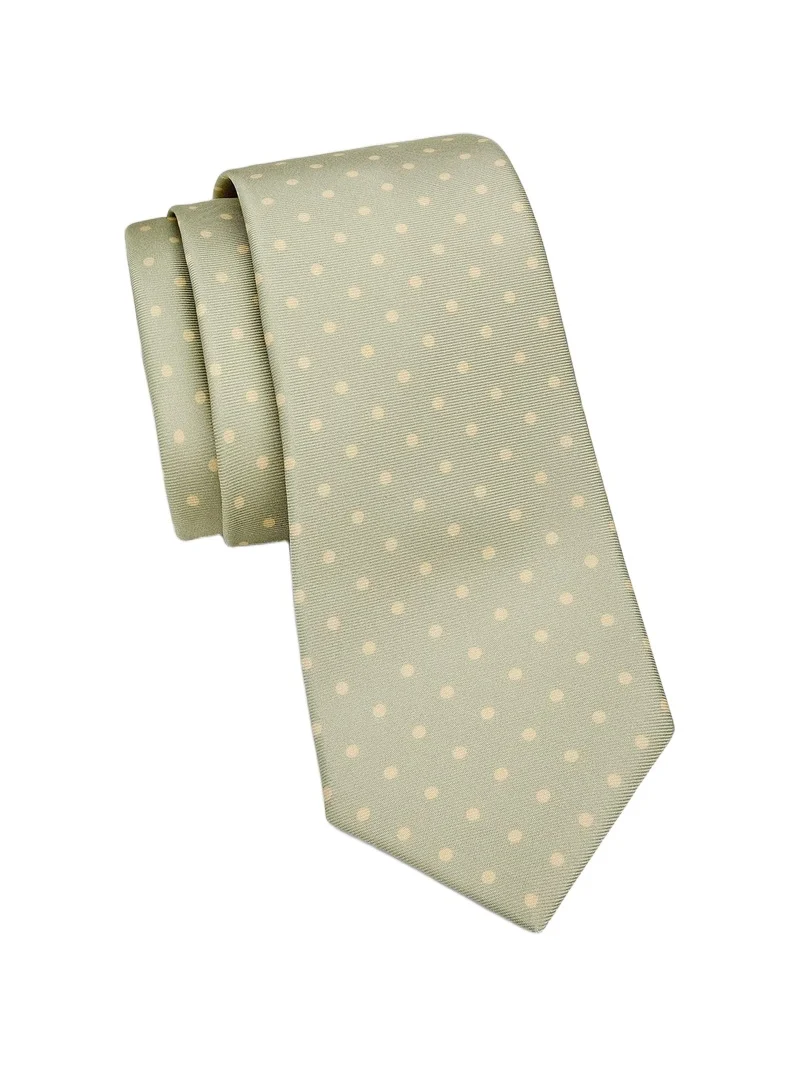 Men's Dot-Print Silk Tie