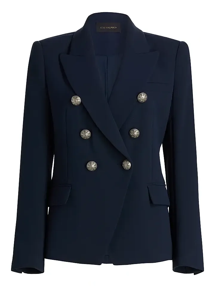 Women's West Crepe Double-Breasted Blazer Women's West Crepe Double-Breasted Blazer