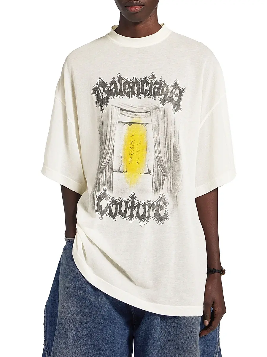 Balenciaga Women's Salon De Couture Shaped T-Shirt | Thumbnail 2