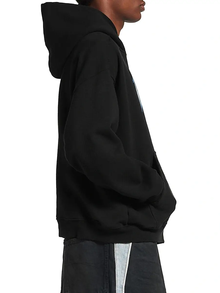Balenciaga Men's Paris Thunderstorm Medium Fit Hoodie | Thumbnail 3 Balenciaga Men's Paris Thunderstorm Medium Fit Hoodie | Thumbnail 3