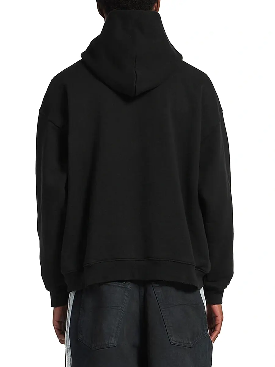 Balenciaga Men's Paris Thunderstorm Medium Fit Hoodie | Thumbnail 4 Balenciaga Men's Paris Thunderstorm Medium Fit Hoodie | Thumbnail 4