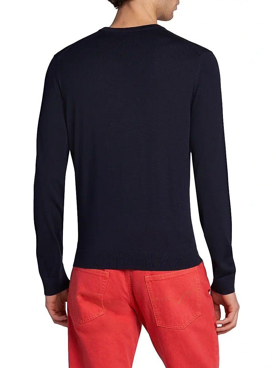 Versace Men's Wool Crewneck Sweater | Thumbnail 5 Versace Men's Wool Crewneck Sweater | Thumbnail 5