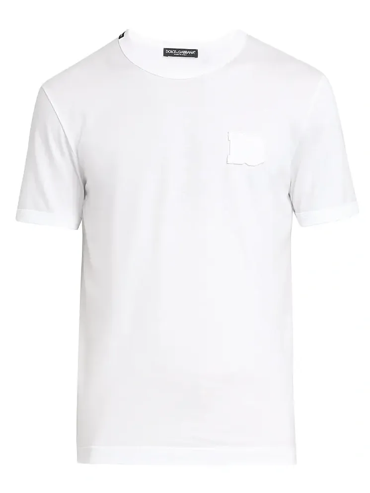 Men's DG Patch Cotton Crewneck T-Shirt Men's DG Patch Cotton Crewneck T-Shirt
