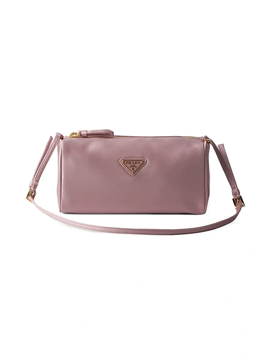 Prada Women's Satin Mini Shoulder Bag - Pink | Image 1 Prada Women's Satin Mini Shoulder Bag - Pink | Image 1