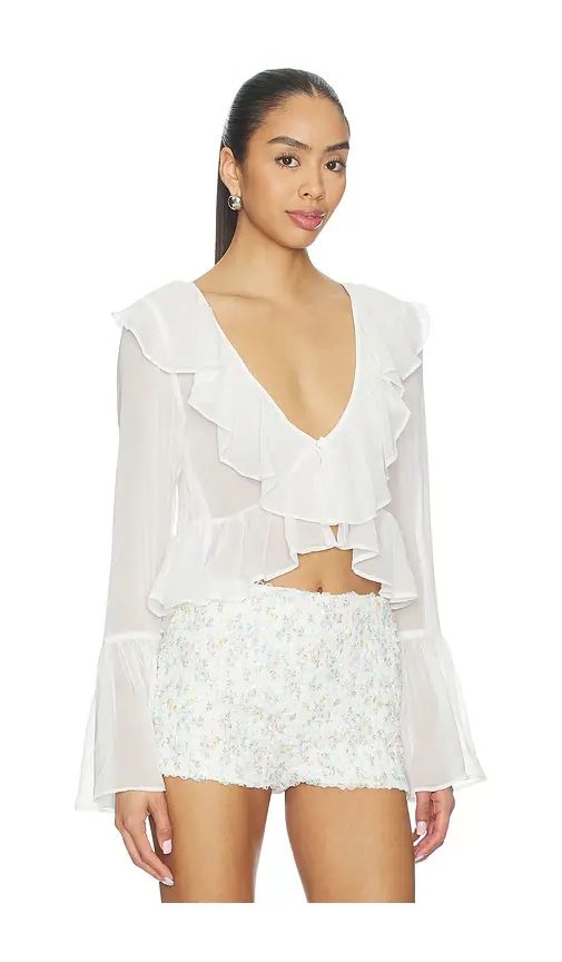 For Love & Lemons Lila Flare Top | Thumbnail 2