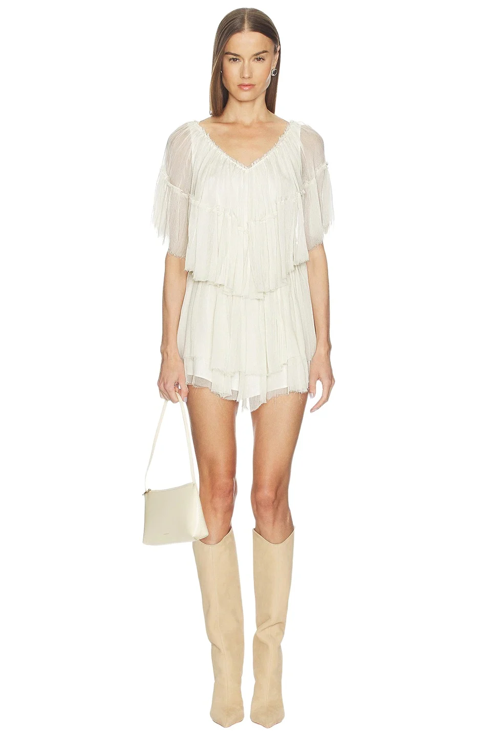LOBA Ziva Tiered Mini Dress