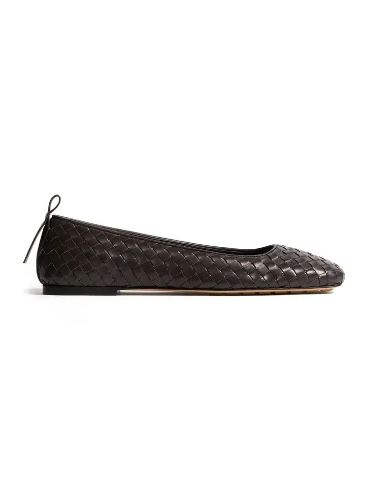 Intecciato Leather Ballet Flats