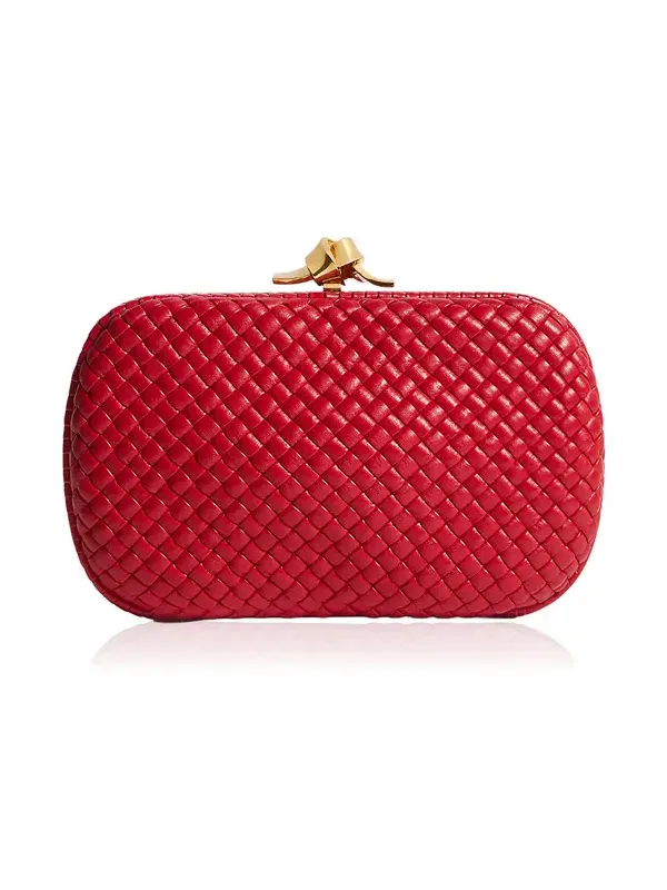Intrecciato Leather Minaudiere Clutch
