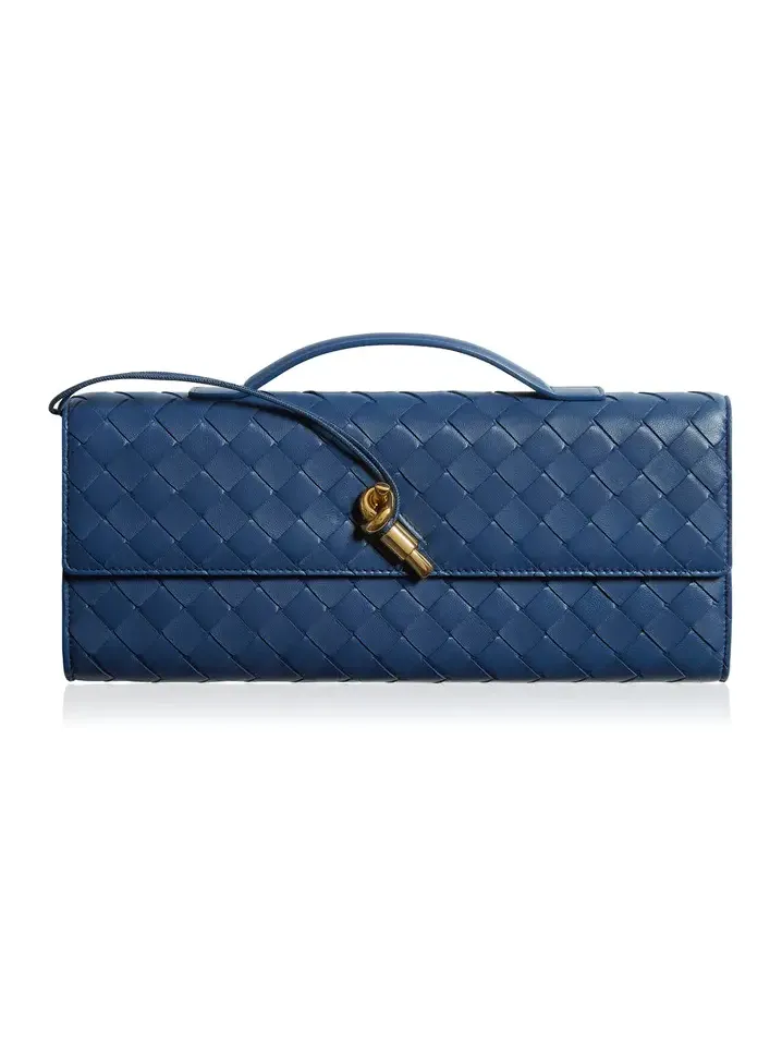 Andiamo Intrecciato Leather Clutch