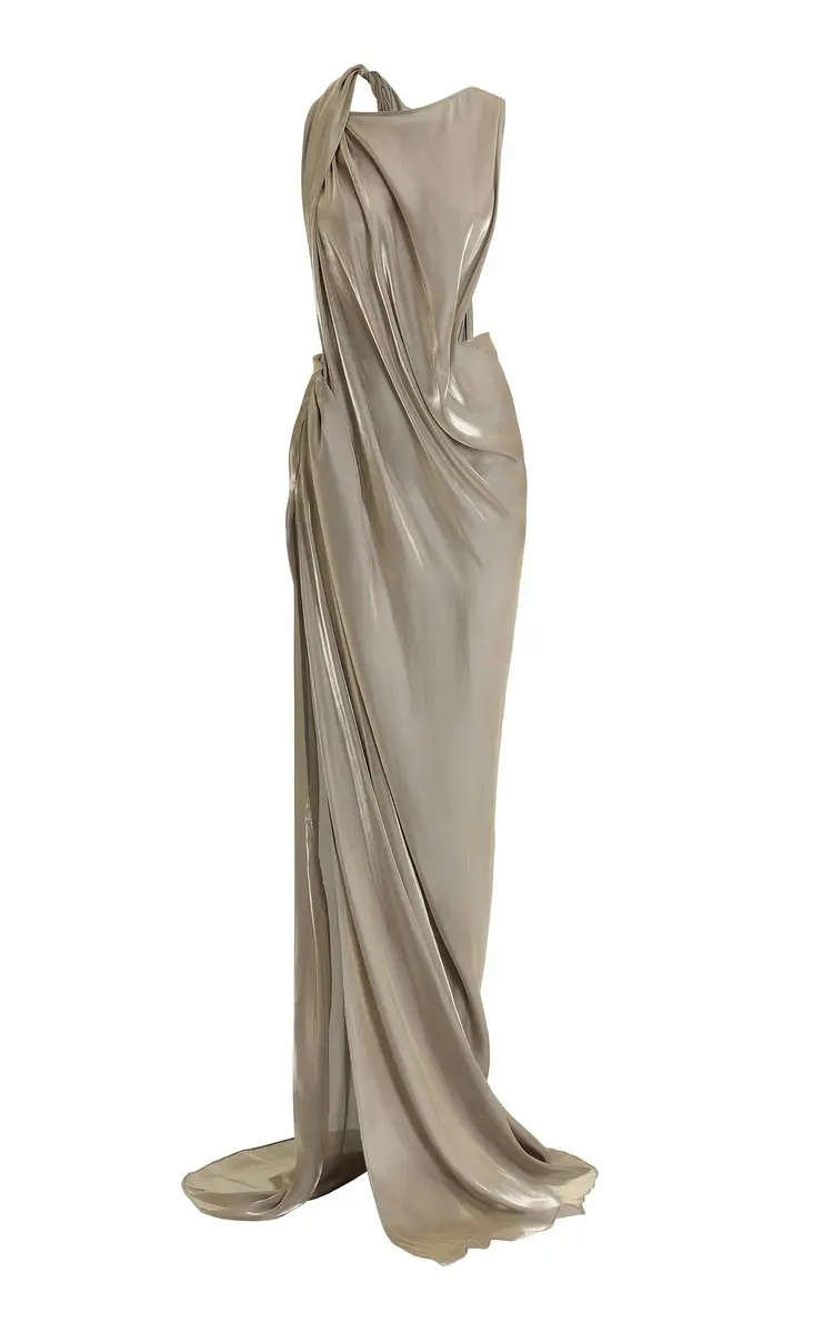 Maticevski Glow Up Draped Satin Gown