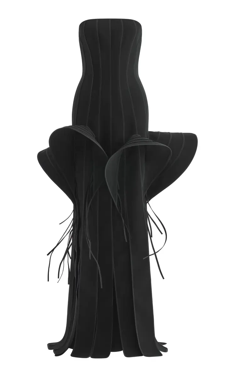 Maticevski Kingdom Strapless Crepe Gown
