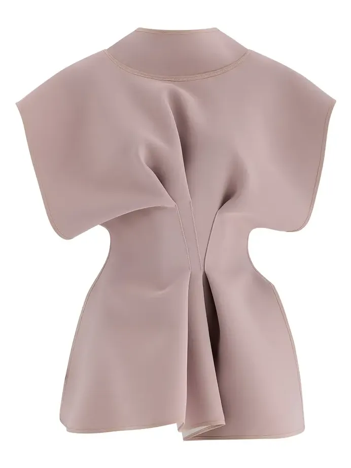 Endure Pleated Satin Top Endure Pleated Satin Top