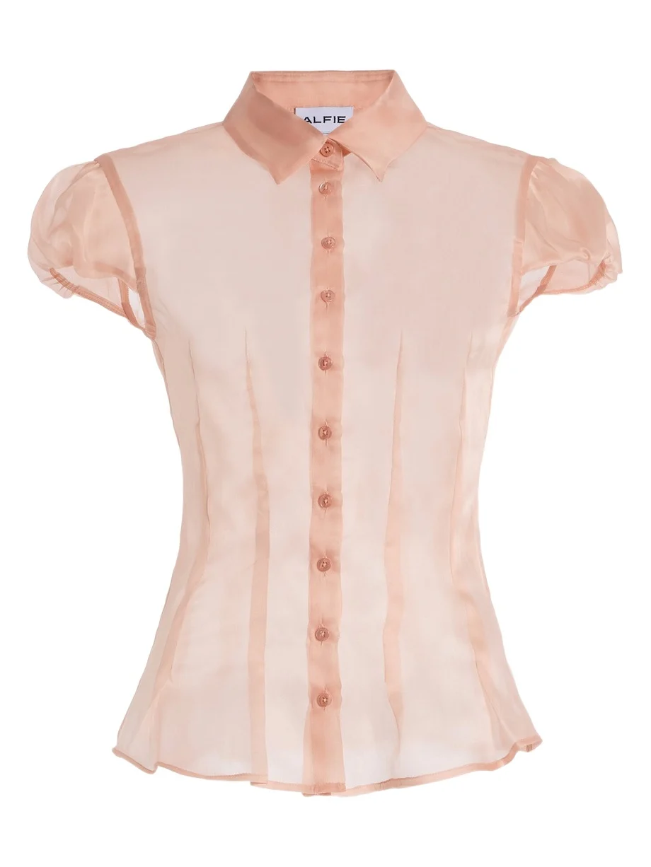 Abby Sheer Silk-Organza Shirt