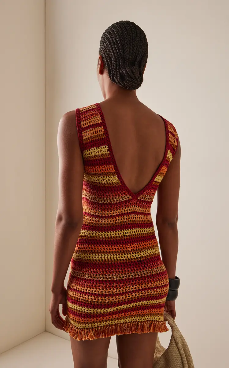 ESCVDO Nevado Crocheted Cotton Mini Dress | Thumbnail 4