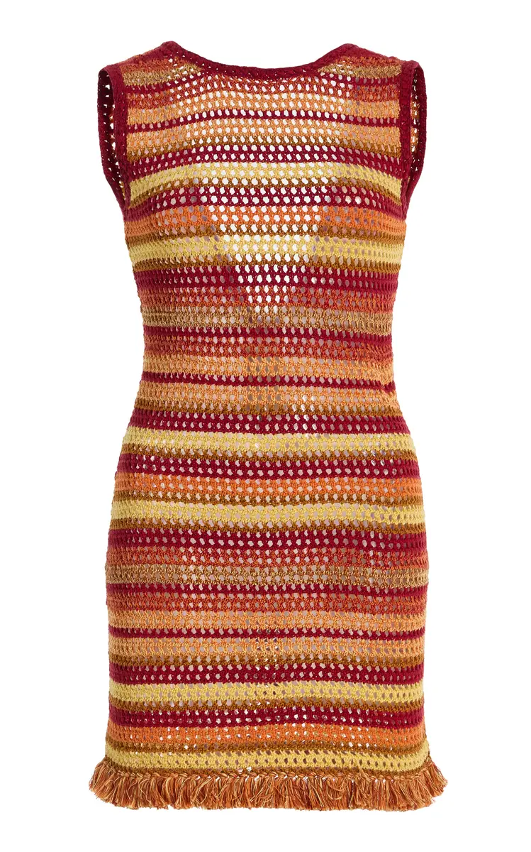 ESCVDO Nevado Crocheted Cotton Mini Dress | Thumbnail 6