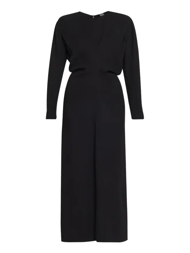 Slouch Waist Long-Sleeve Ankle Dress Slouch Waist Long-Sleeve Ankle Dress