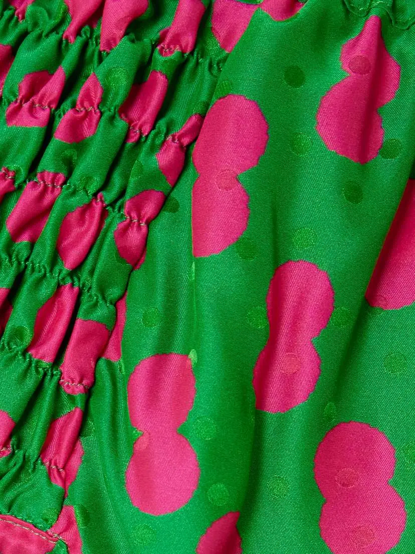 Dries Van Noten Gathered Polka-dot Satin-jacquard Shorts | Thumbnail 4