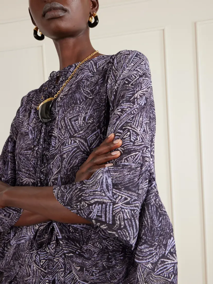 Isabel Marant Tekia Belted Silk Top | Thumbnail 5