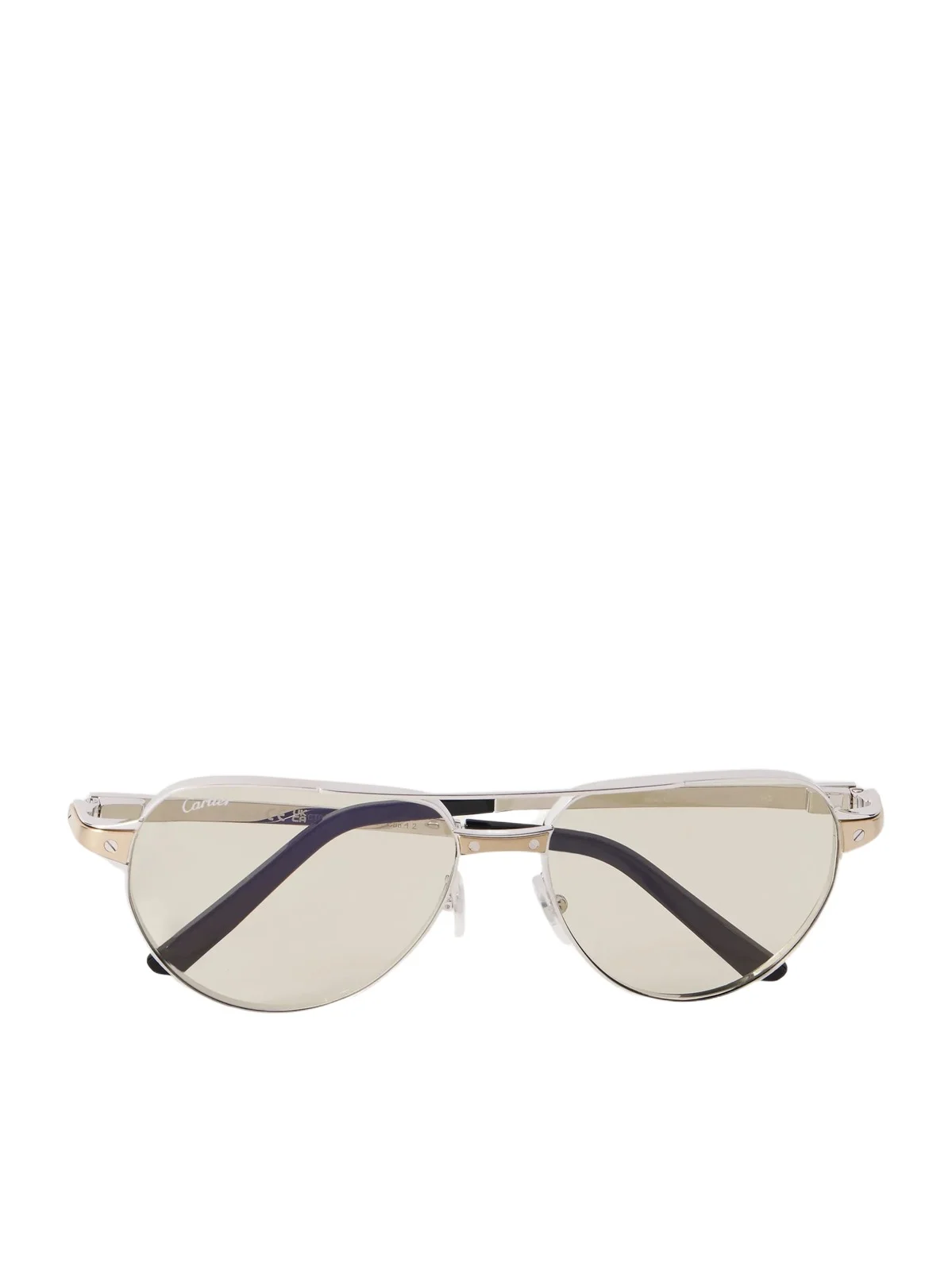 Santos De Cartier Aviator-style Gold- And Silver-tone Sunglasses Santos De Cartier Aviator-style Gold- And Silver-tone Sunglasses