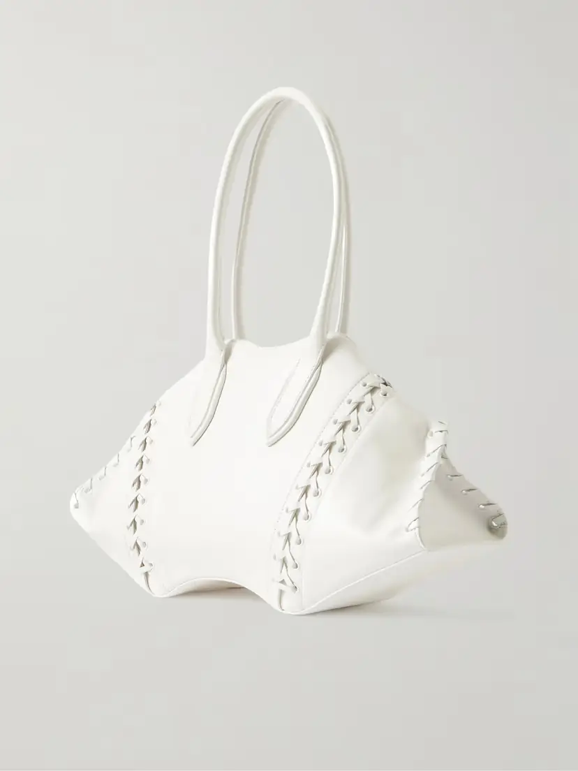 Alexander McQueen Manta Tie-detailed Leather Shoulder Bag | Thumbnail 4 Alexander McQueen Manta Tie-detailed Leather Shoulder Bag | Thumbnail 4
