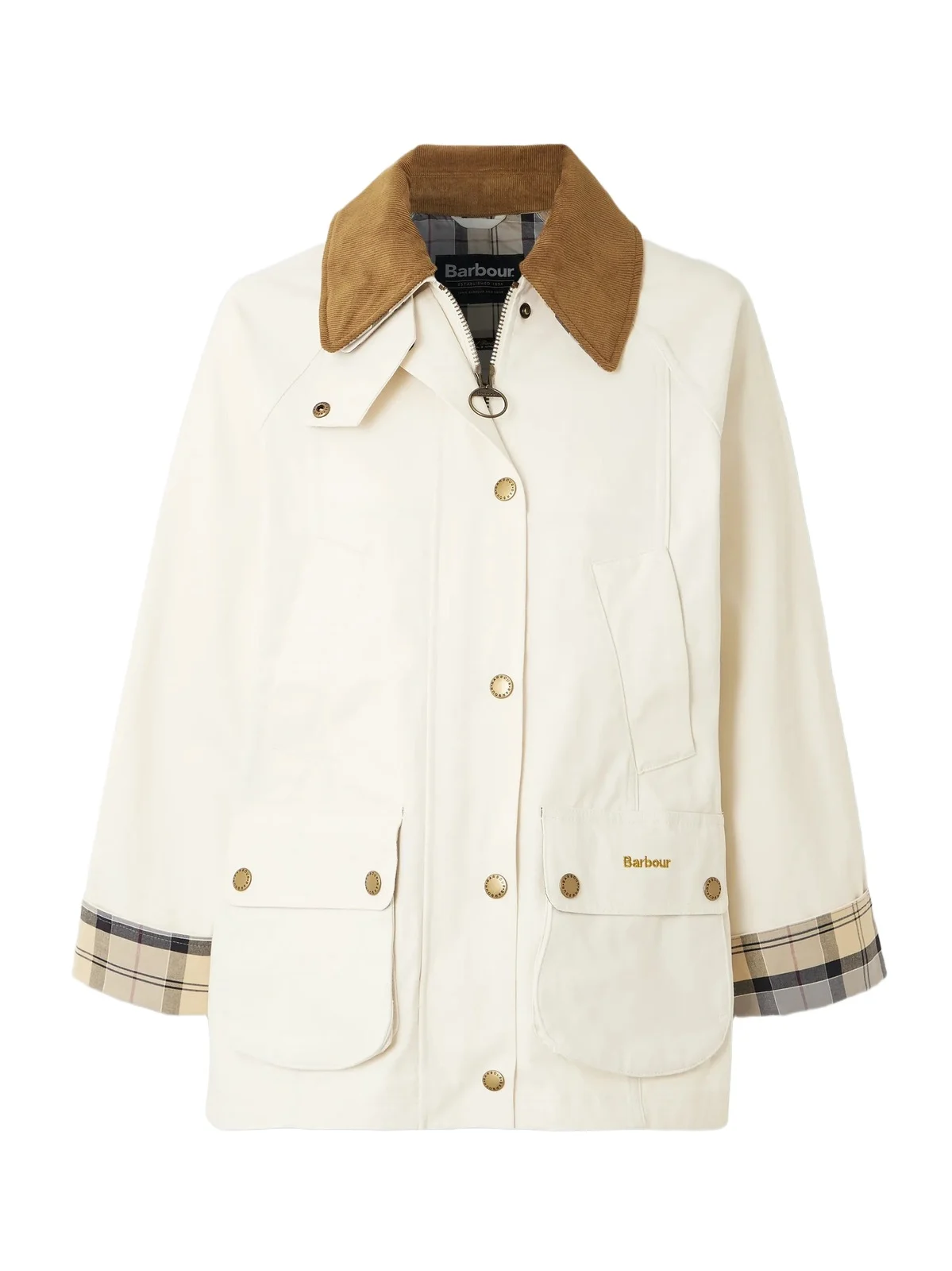 Modern Beadnell Corduroy-trimmed Waxed-cotton Jacket Modern Beadnell Corduroy-trimmed Waxed-cotton Jacket