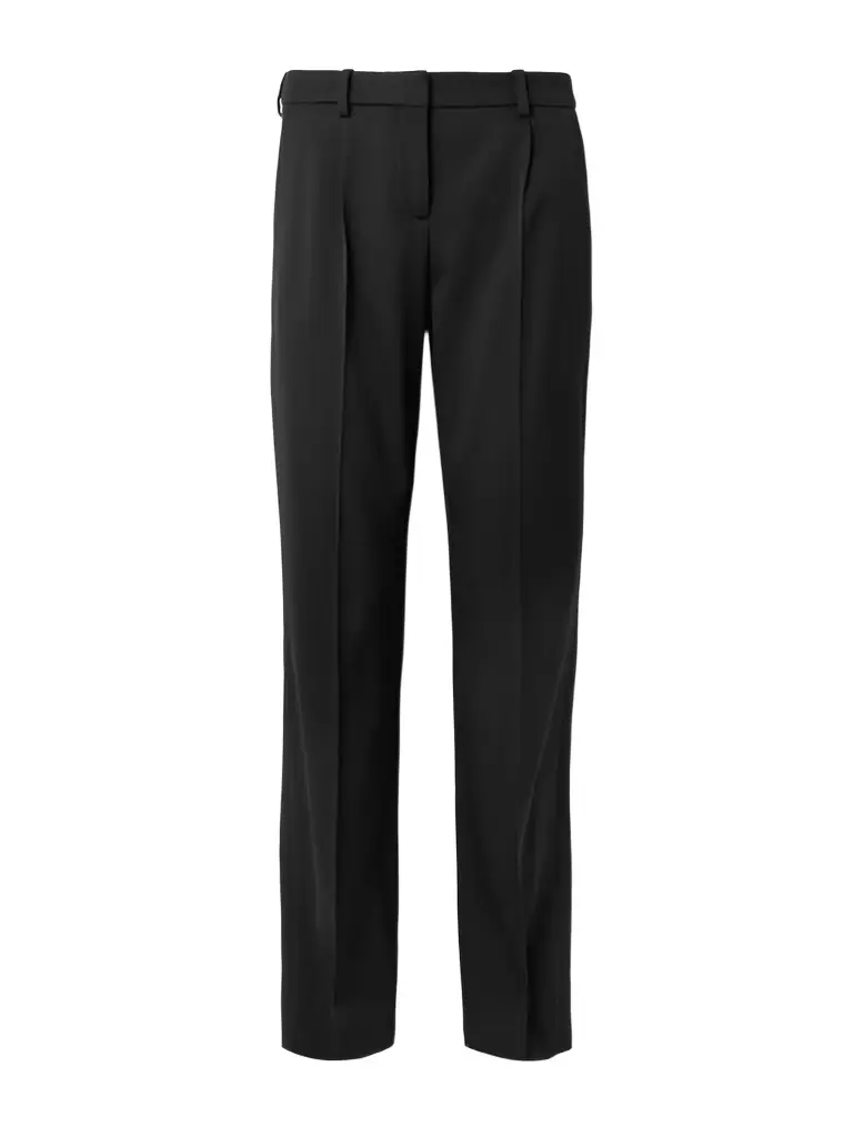Pleated Stretch-wool Straight-leg Pants Pleated Stretch-wool Straight-leg Pants