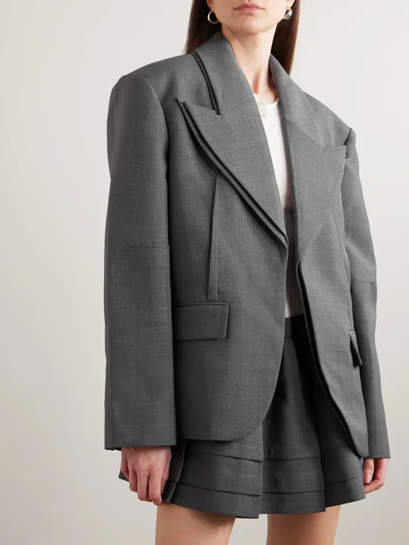 SHUSHU/TONG Layered Flannel Blazer | Thumbnail 3 SHUSHU/TONG Layered Flannel Blazer | Thumbnail 3