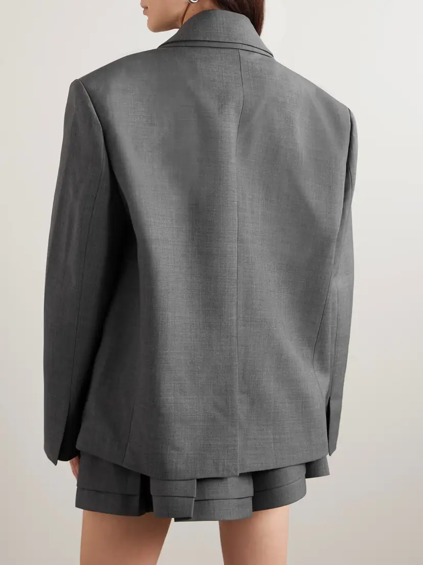 SHUSHU/TONG Layered Flannel Blazer | Thumbnail 4 SHUSHU/TONG Layered Flannel Blazer | Thumbnail 4