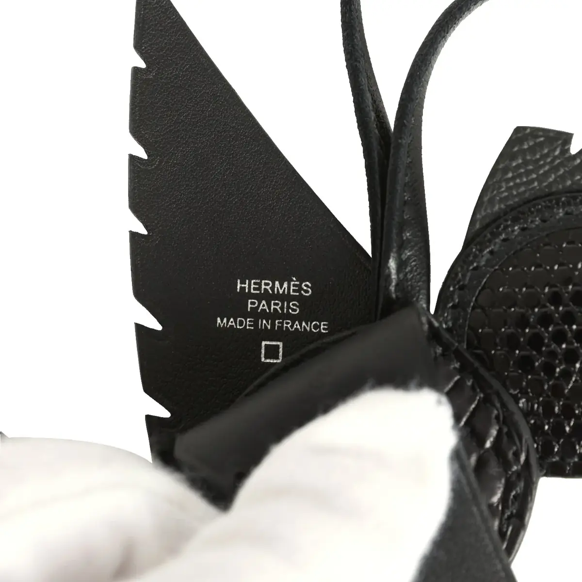 HERMÈS Hermes Birdy Charm Black Matte Alligator & Lizard Niloticus Touch, Chevre Mysore, Epsom & Milo Lambskin Palladium Hardware | Thumbnail 3 HERMÈS Hermes Birdy Charm Black Matte Alligator & Lizard Niloticus Touch, Chevre Mysore, Epsom & Milo Lambskin Palladium Hardware | Thumbnail 3