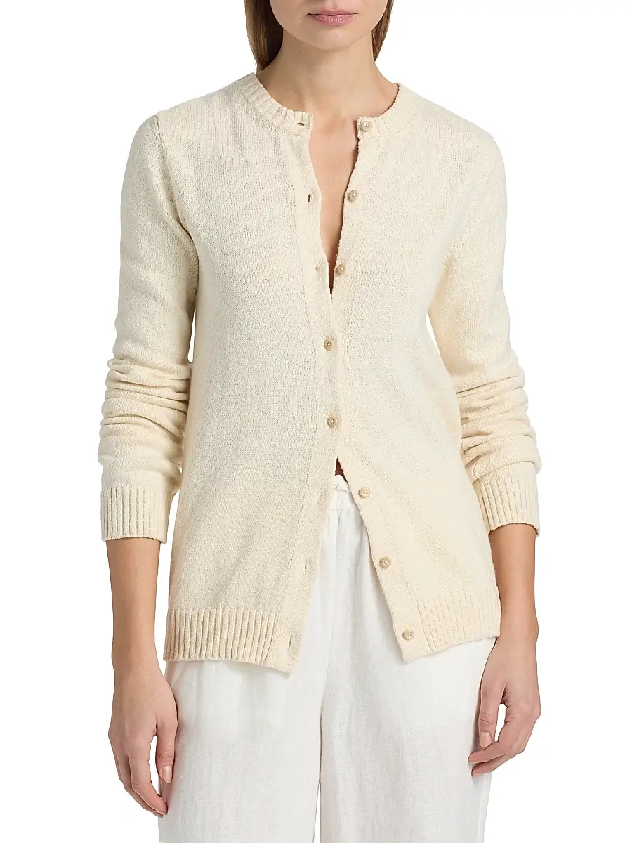 The Elder Statesman Women's Nora Lite Ruth Cotton Cardigan | Thumbnail 3 The Elder Statesman Women's Nora Lite Ruth Cotton Cardigan | Thumbnail 3