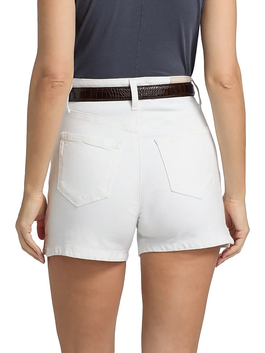 PAIGE Women's Dani Stretch Cotton Twill Shorts | Thumbnail 5