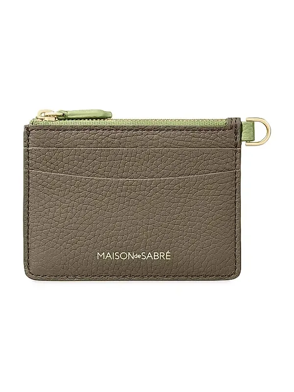 Women's Leather Zipped Card Pouch