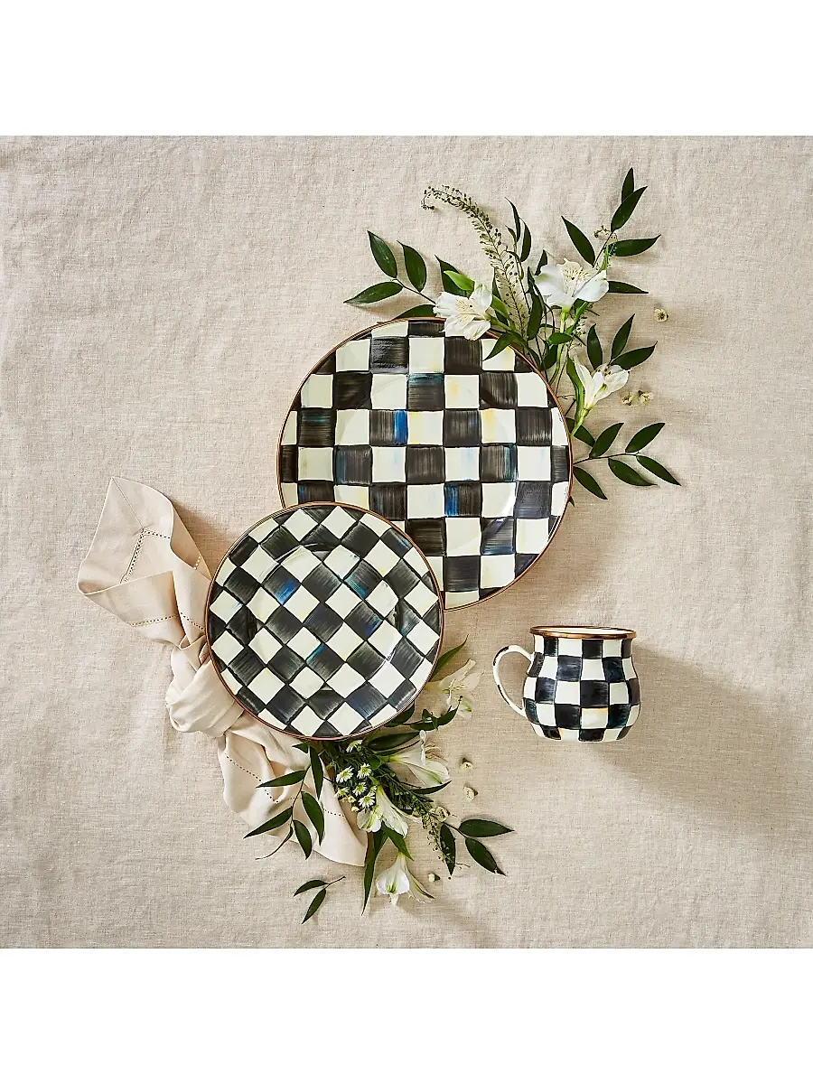 MacKenzie-Childs Courtly Check Enamelware Plate | Thumbnail 4 MacKenzie-Childs Courtly Check Enamelware Plate | Thumbnail 4