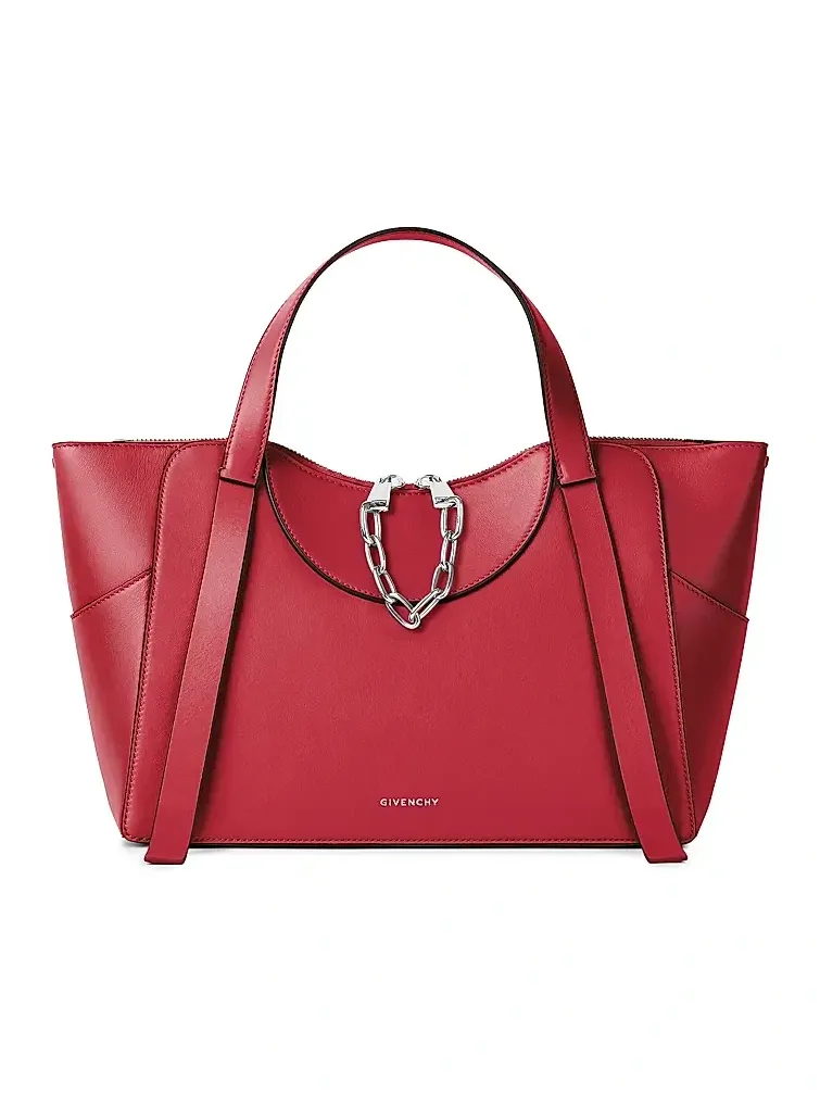 Givenchy Women's Medium The Snatch Top Handle Bag in Grained Leather - Equestrian Red