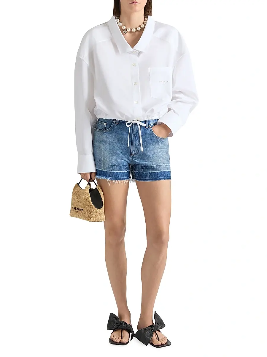 Givenchy Women's Shorts in medium blue denim | Thumbnail 2 Givenchy Women's Shorts in medium blue denim | Thumbnail 2