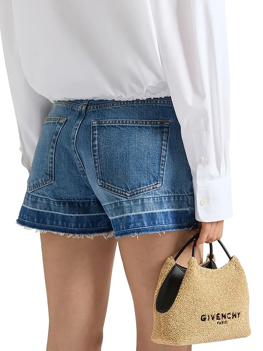 Givenchy Women's Shorts in medium blue denim | Thumbnail 4 Givenchy Women's Shorts in medium blue denim | Thumbnail 4
