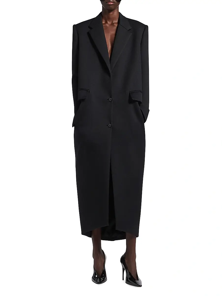 Balenciaga Women's Long Sack Coat | Thumbnail 2 Balenciaga Women's Long Sack Coat | Thumbnail 2