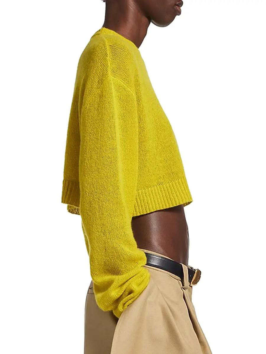 Balenciaga Women's Cropped Crewneck Sweater | Thumbnail 3 Balenciaga Women's Cropped Crewneck Sweater | Thumbnail 3