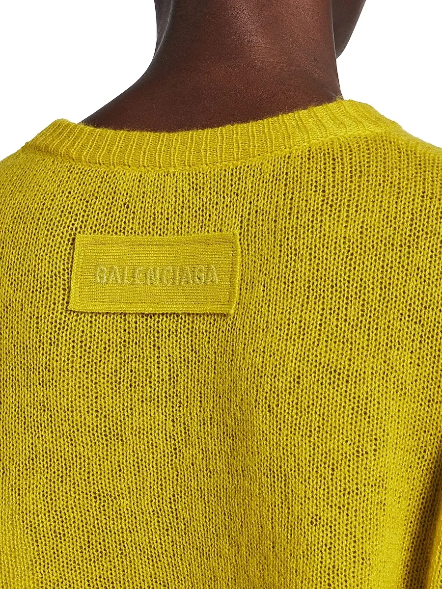 Balenciaga Women's Cropped Crewneck Sweater | Thumbnail 5 Balenciaga Women's Cropped Crewneck Sweater | Thumbnail 5