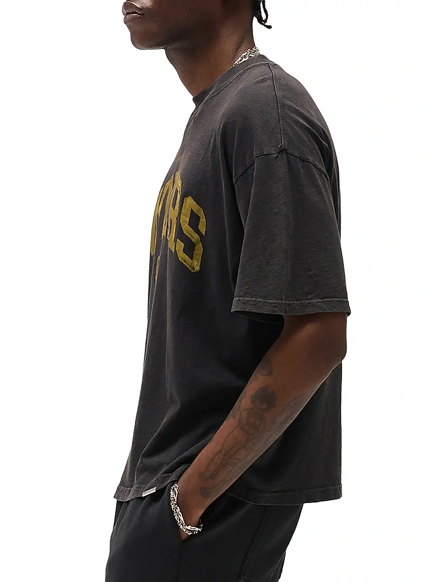 Represent Men's Owners Cotton Crewneck Crop T-Shirt | Thumbnail 6 Represent Men's Owners Cotton Crewneck Crop T-Shirt | Thumbnail 6