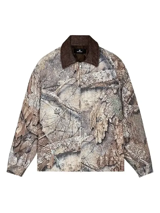 Represent Men's Real Tree Camouflage Trucker Jacket